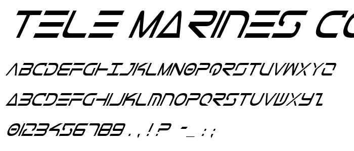 Tele-Marines Condensed Italic font